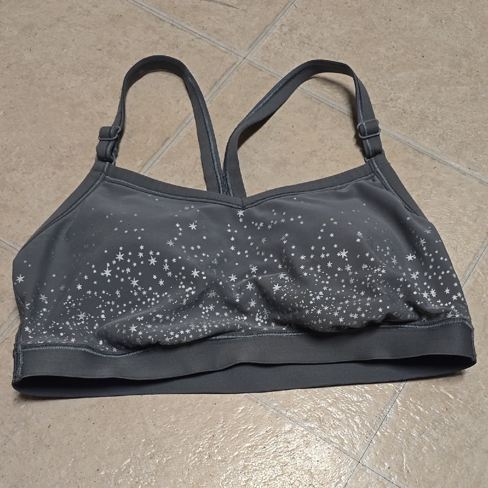 Gray AERIE Silver Starry Women's Sports Bra